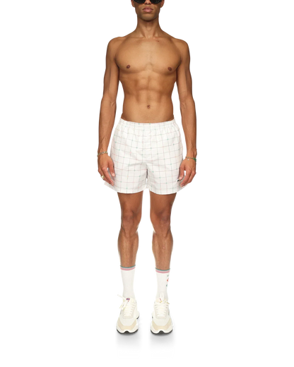 Tennis Check Swim Trunks