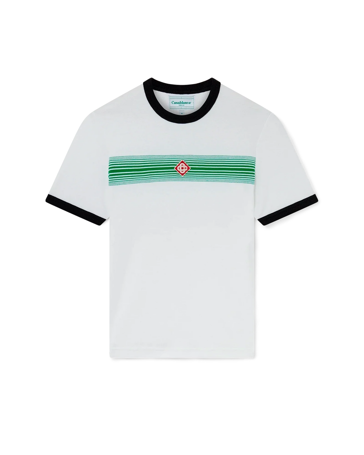 Gradient Stripe Ringer Short Sleeve T-Shirt