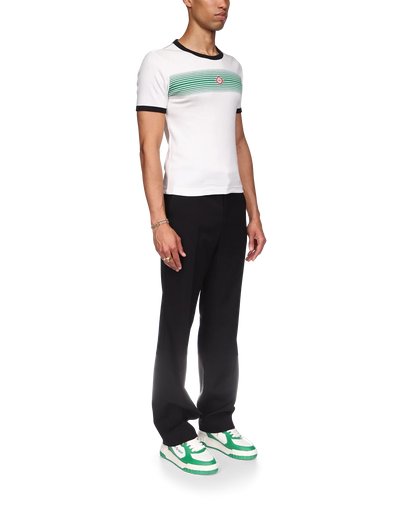 Gradient Stripe Ringer Short Sleeve T-Shirt