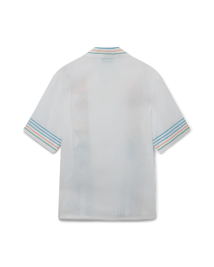 Le Fil De La Musique Short Sleeve Linen Shirt