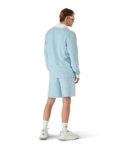 Velour Stripe Polo Shirt