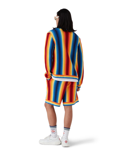 Gradient Stripe Towelling Shorts