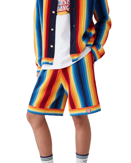 Gradient Stripe Towelling Shorts