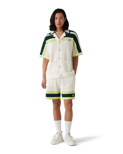 Tennis Short Sleeve Crochet Shirt