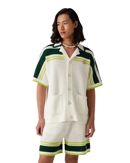 Tennis Short Sleeve Crochet Shirt