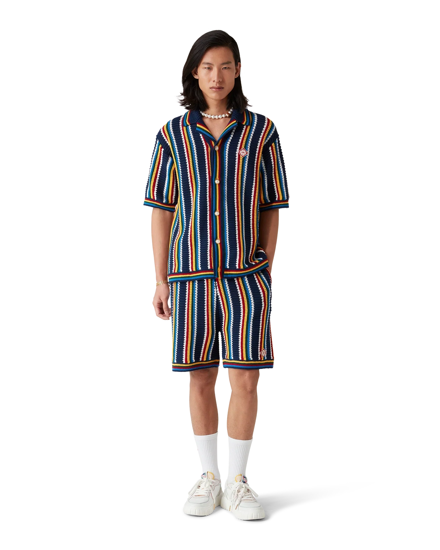 Crochet Stripe Shorts