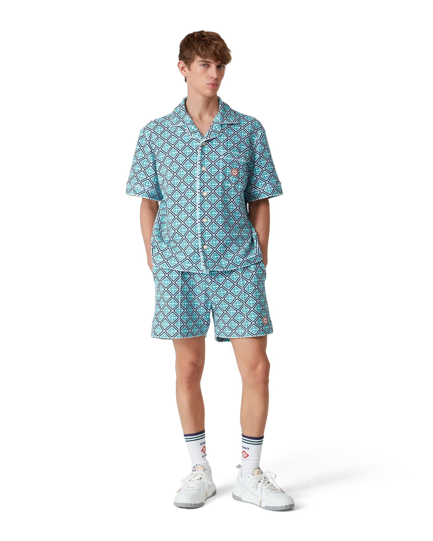 Monogram Short Sleeve Towelling Shirt