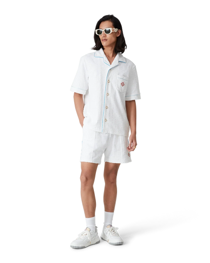Tennis Stripe Short Sleeve Towelling Shirt