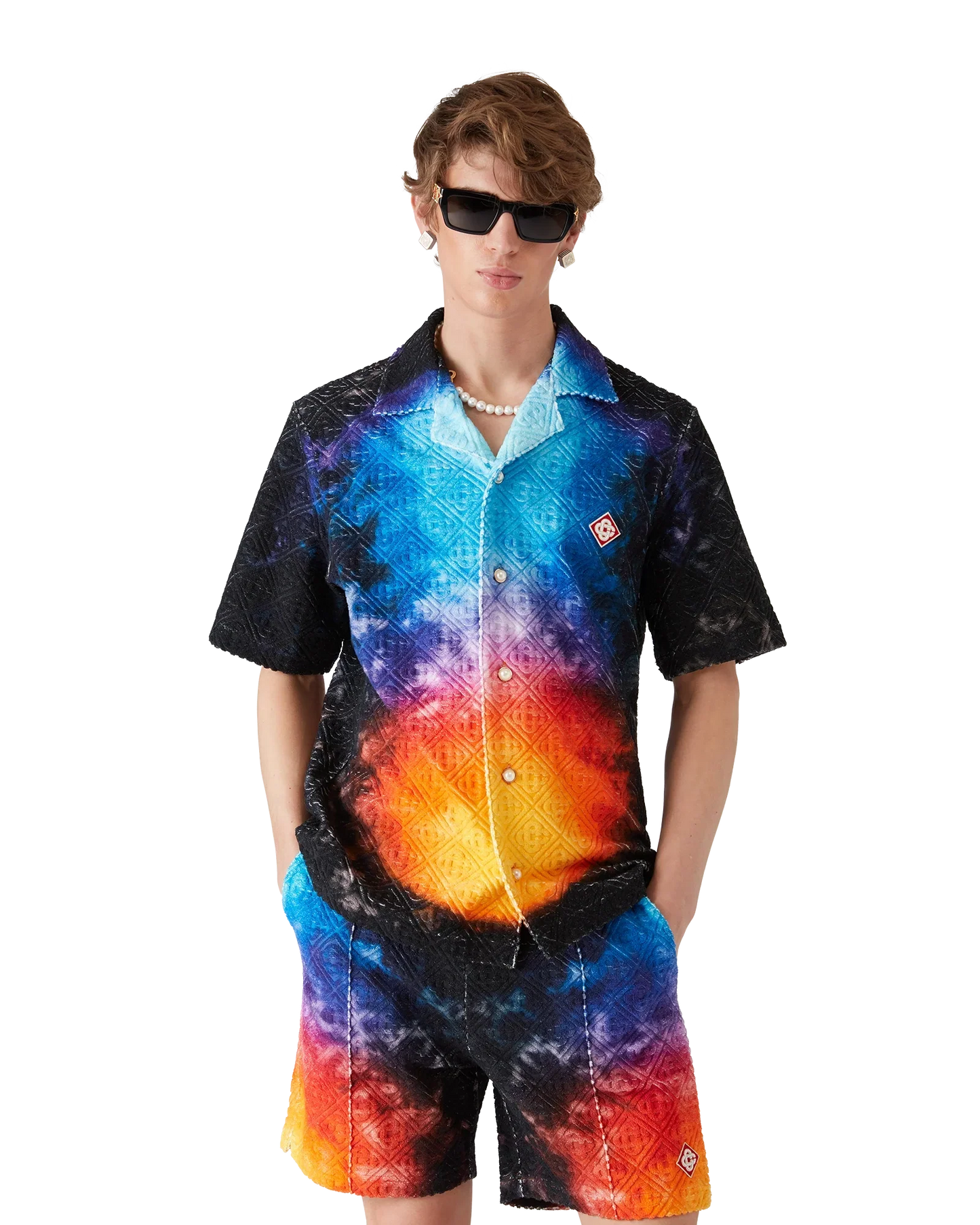Gradient Short Sleeve Towelling Shirt