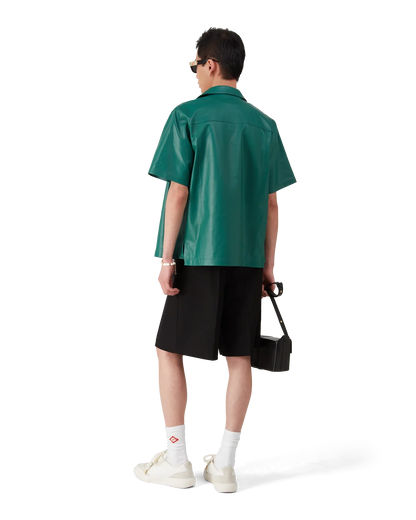 Leather Short Sleeve Shirt