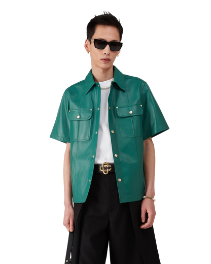 Leather Short Sleeve Shirt