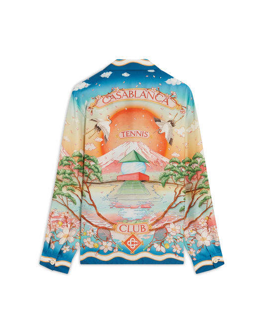 Tennis Club Long Sleeve Silk Shirt