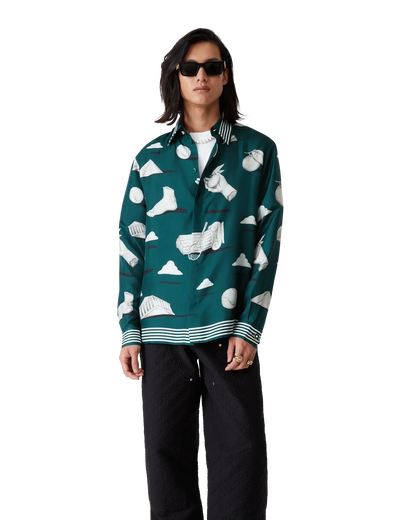 Metaphysical Long Sleeve Silk Shirt