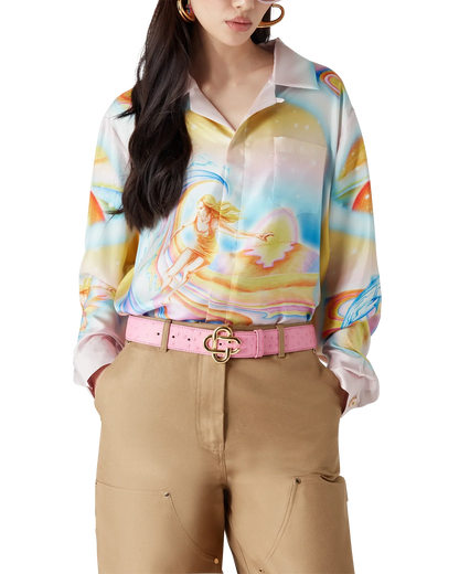Psychedelic Nirvana Long Sleeve Silk Shirt