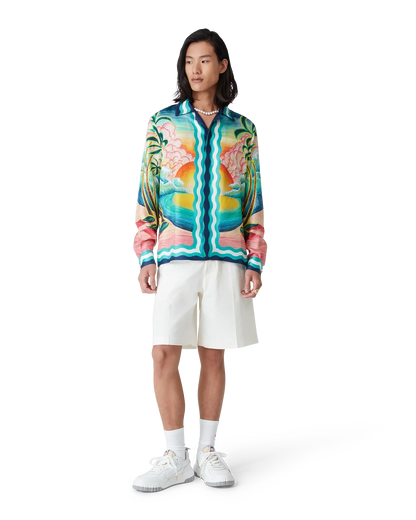 Danse De La Mer Long Sleeve Silk Shirt