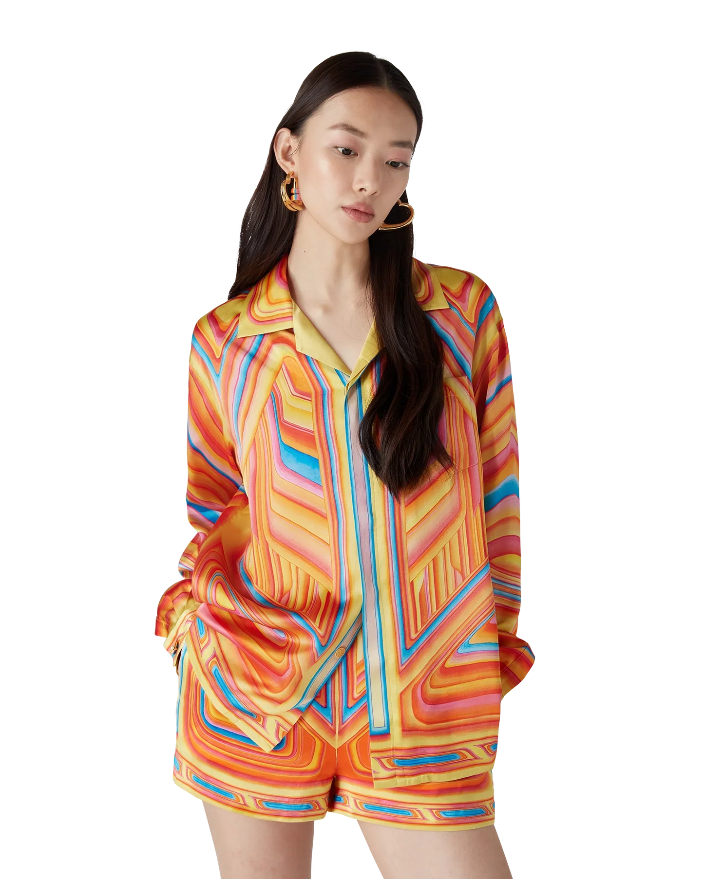 Low Rider Long Sleeve Silk Shirt