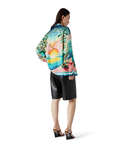 Danse De La Mer Long Sleeve Silk Shirt