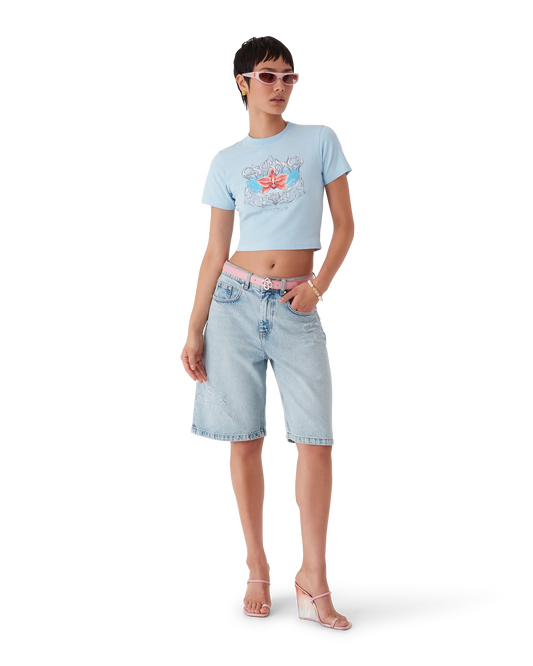 Blades Cropped Short Sleeve T-Shirt