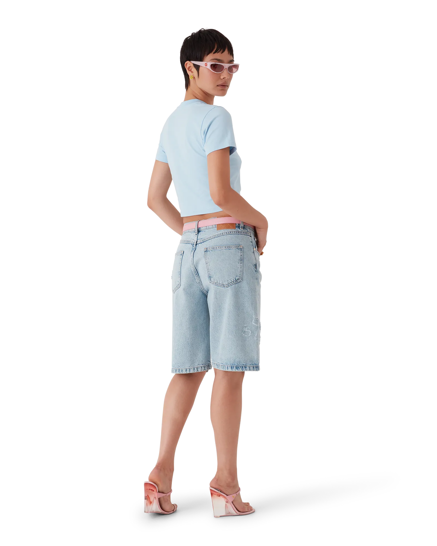 Blades Cropped Short Sleeve T-Shirt