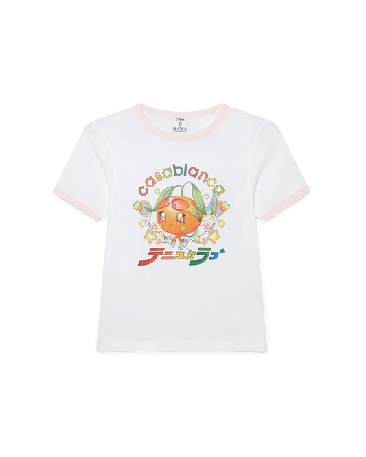 Orange Mascot Ringer Short Sleeve T-Shirt