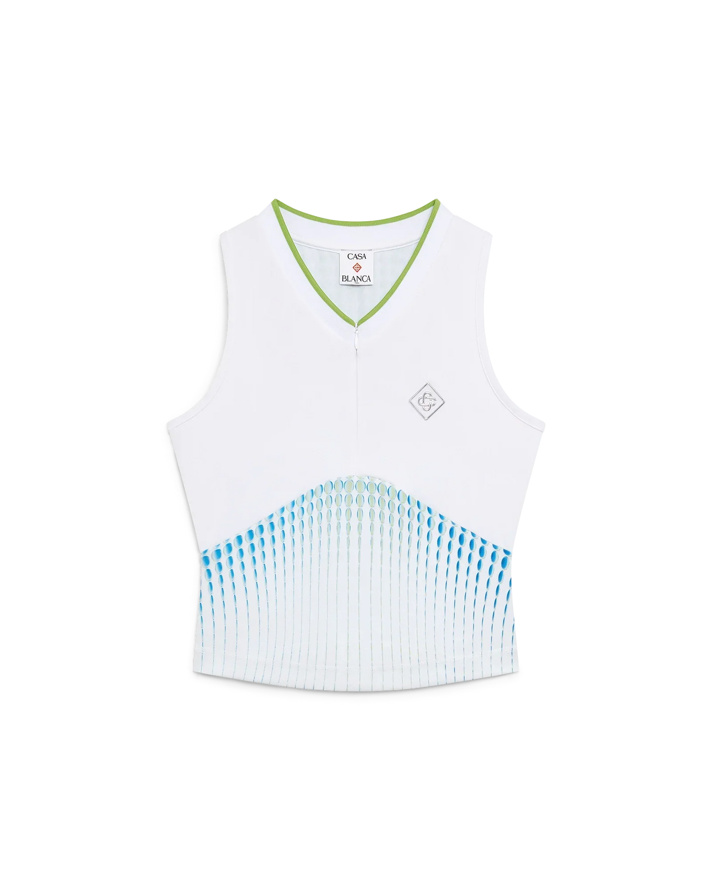 Tennis Printed Racer Top