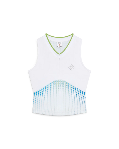Tennis Printed Racer Top