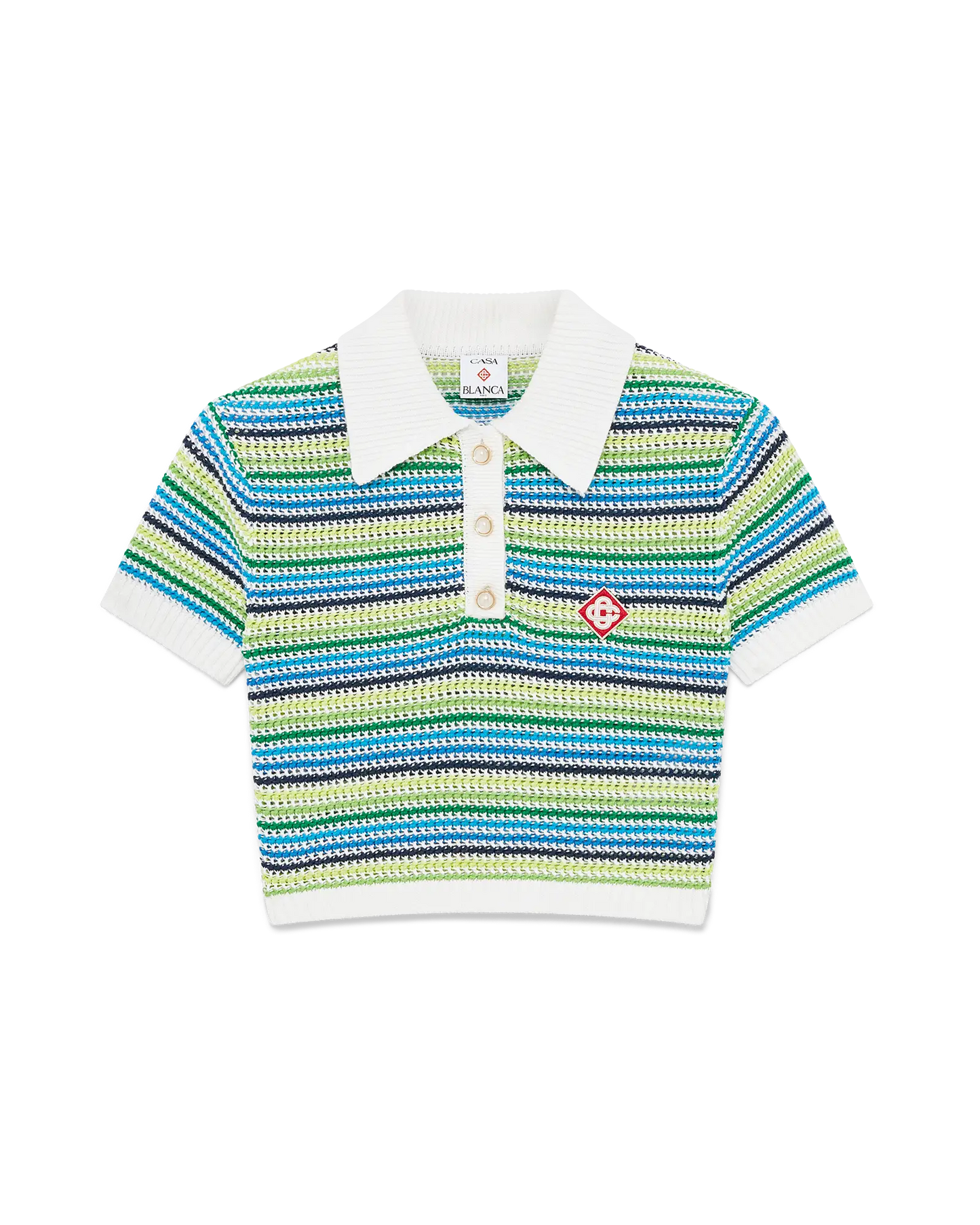 Stripe Short Sleeve Polo Shirt