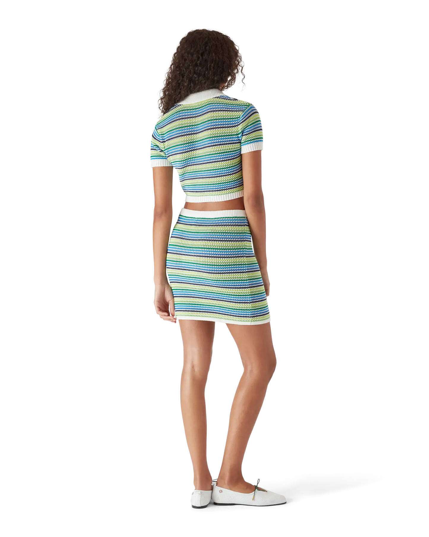 Stripe Short Sleeve Polo Shirt