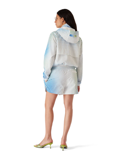 Printed Poly Taffeta Shorts