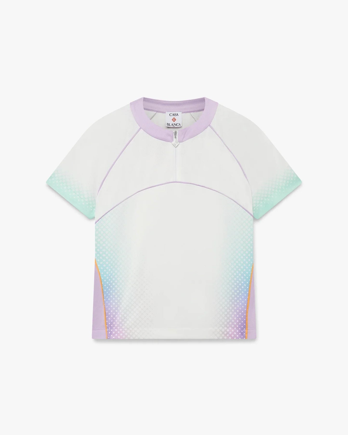 Glass Gradient Short Sleeve Football Mesh Shirt