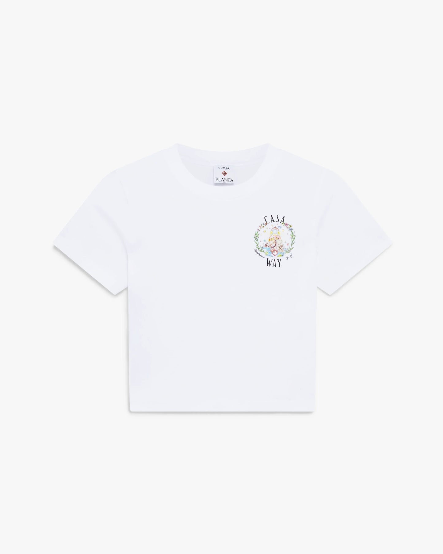 White Casa Way Baby Short Sleeve T-Shirt