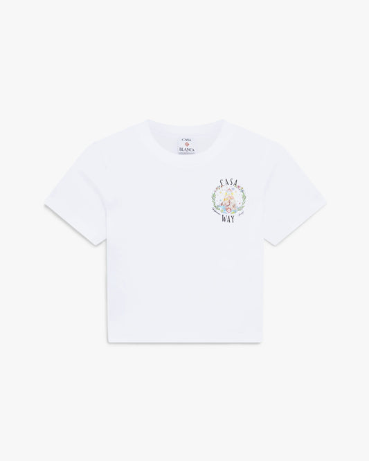 White Casa Way Baby Short Sleeve T-Shirt
