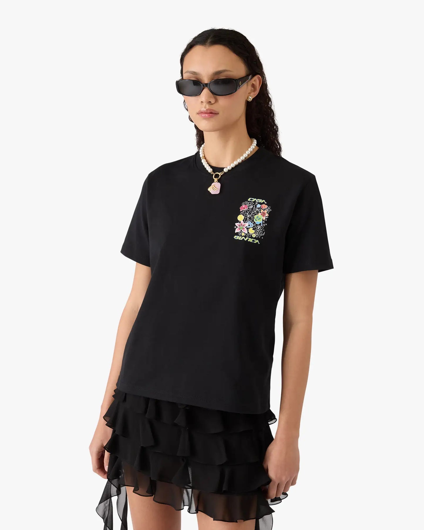Black Graffiti Short Sleeve T-Shirt