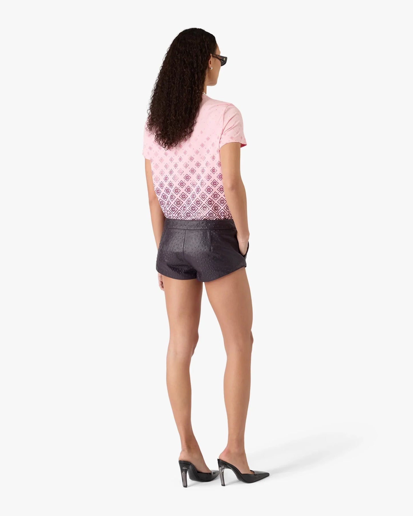 Aubergine Gradient Monogram Short Sleeve T-Shirt