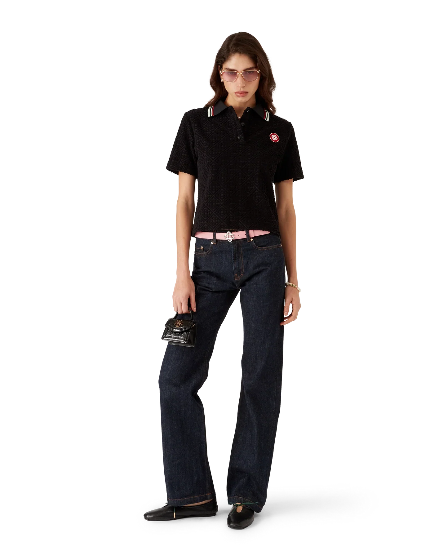 Monogram Jacquard Towelling Polo Shirt