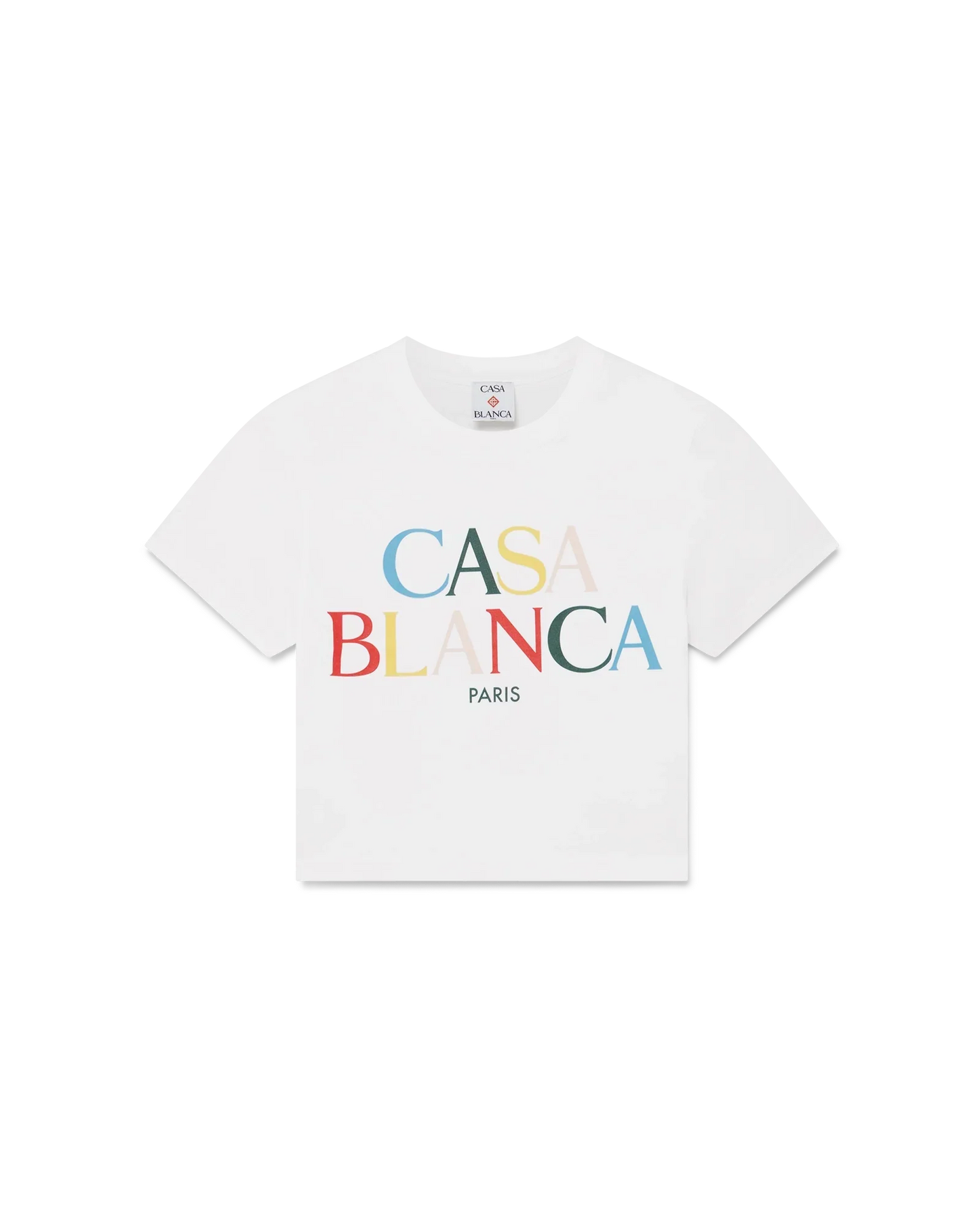 Stacked Logo Cropped Short Sleeve T-Shirt