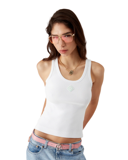 Ribbed Jersey Tank Top
