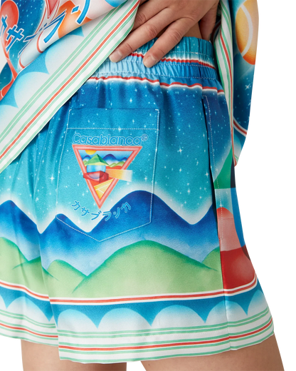 Galaxy Court Silk Shorts