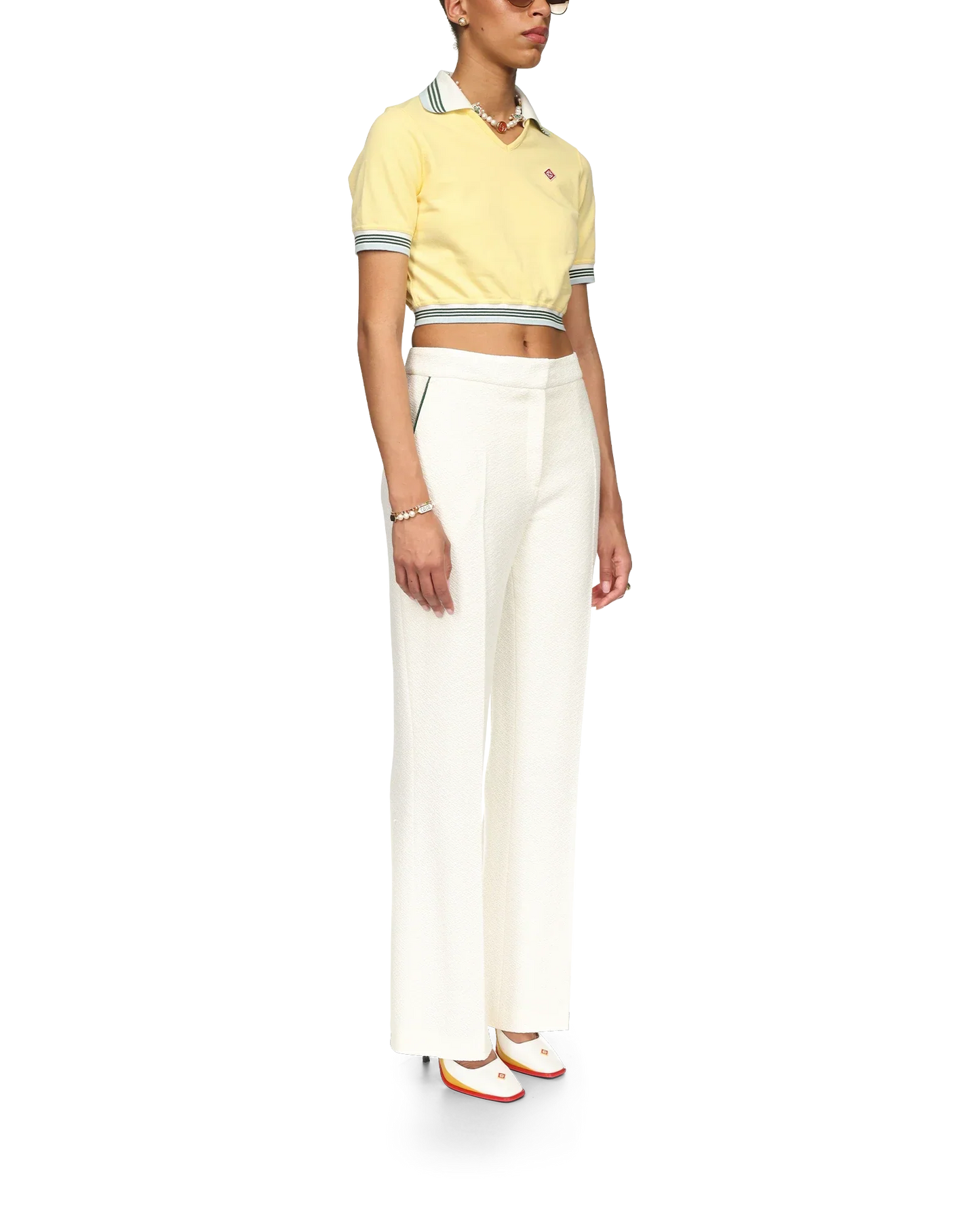 Cropped Pique Polo