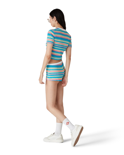 Stripe Towelling Top