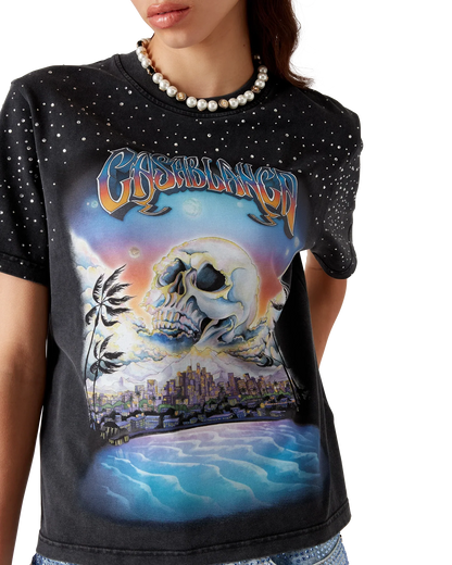 La Pr¨¦monition Crystal Embellished Short Sleeve T-Shirt