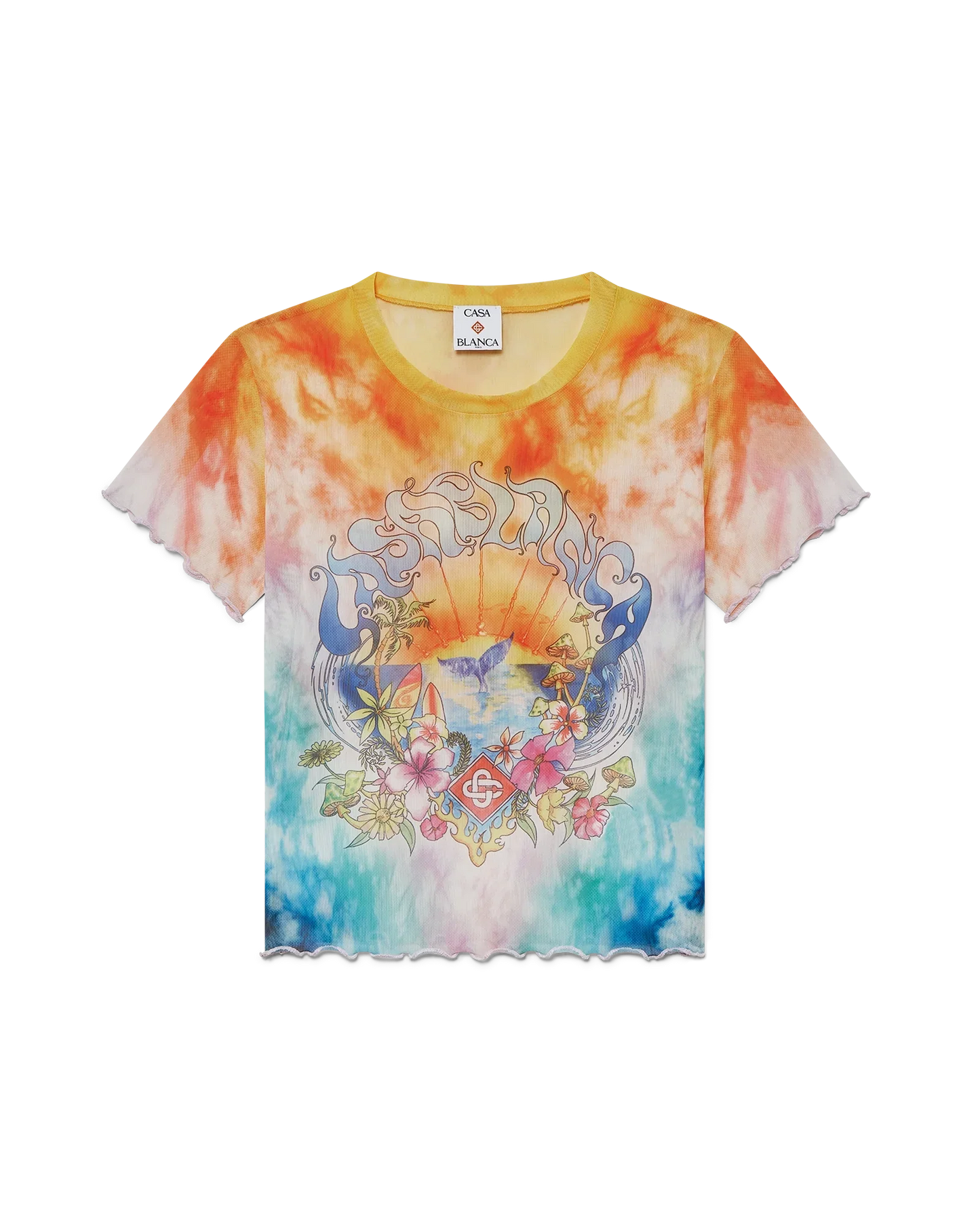 Surf Trip Tie Dye Mesh Short Sleeve T-Shirt