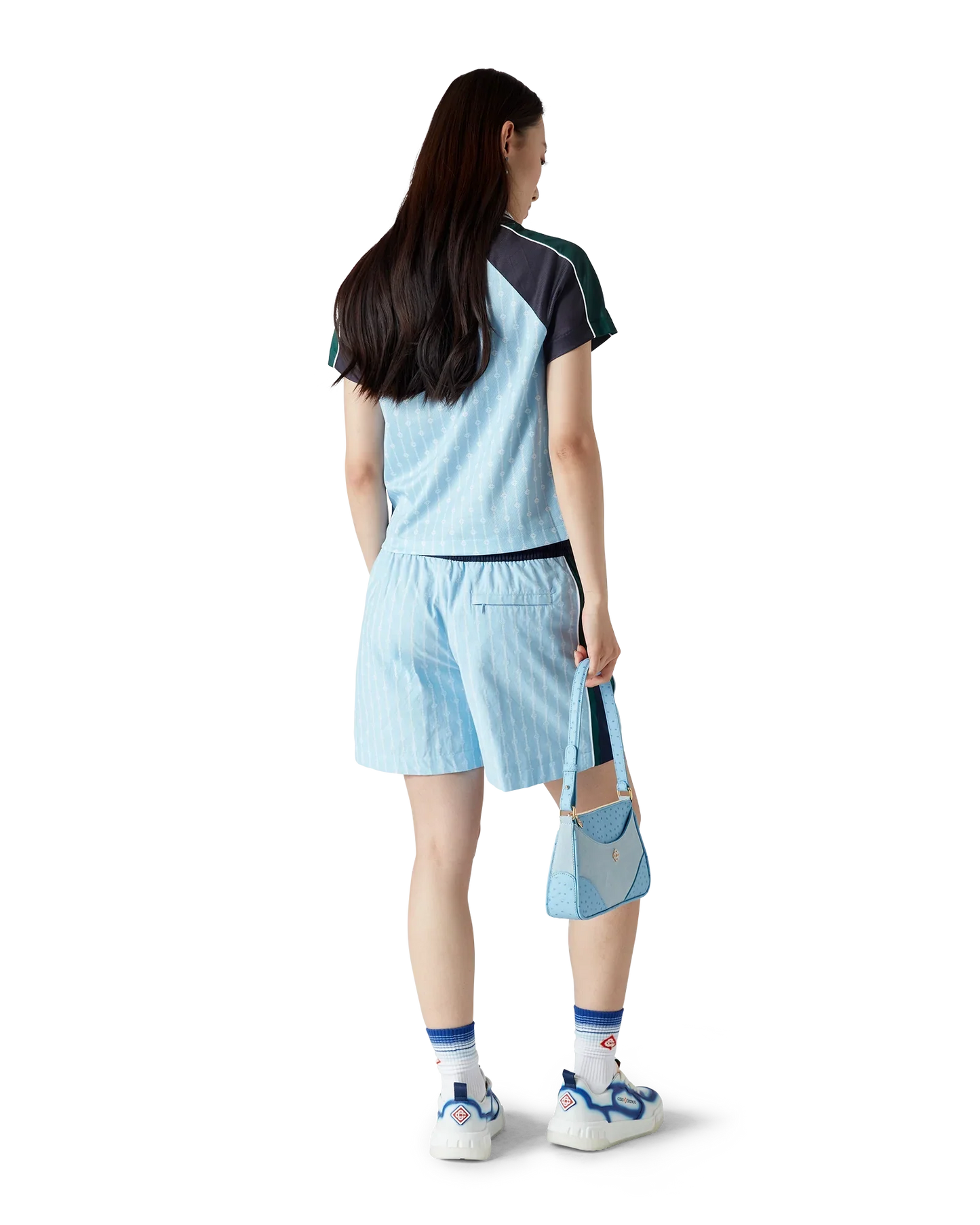 Pinstripe Laurel Track Shorts