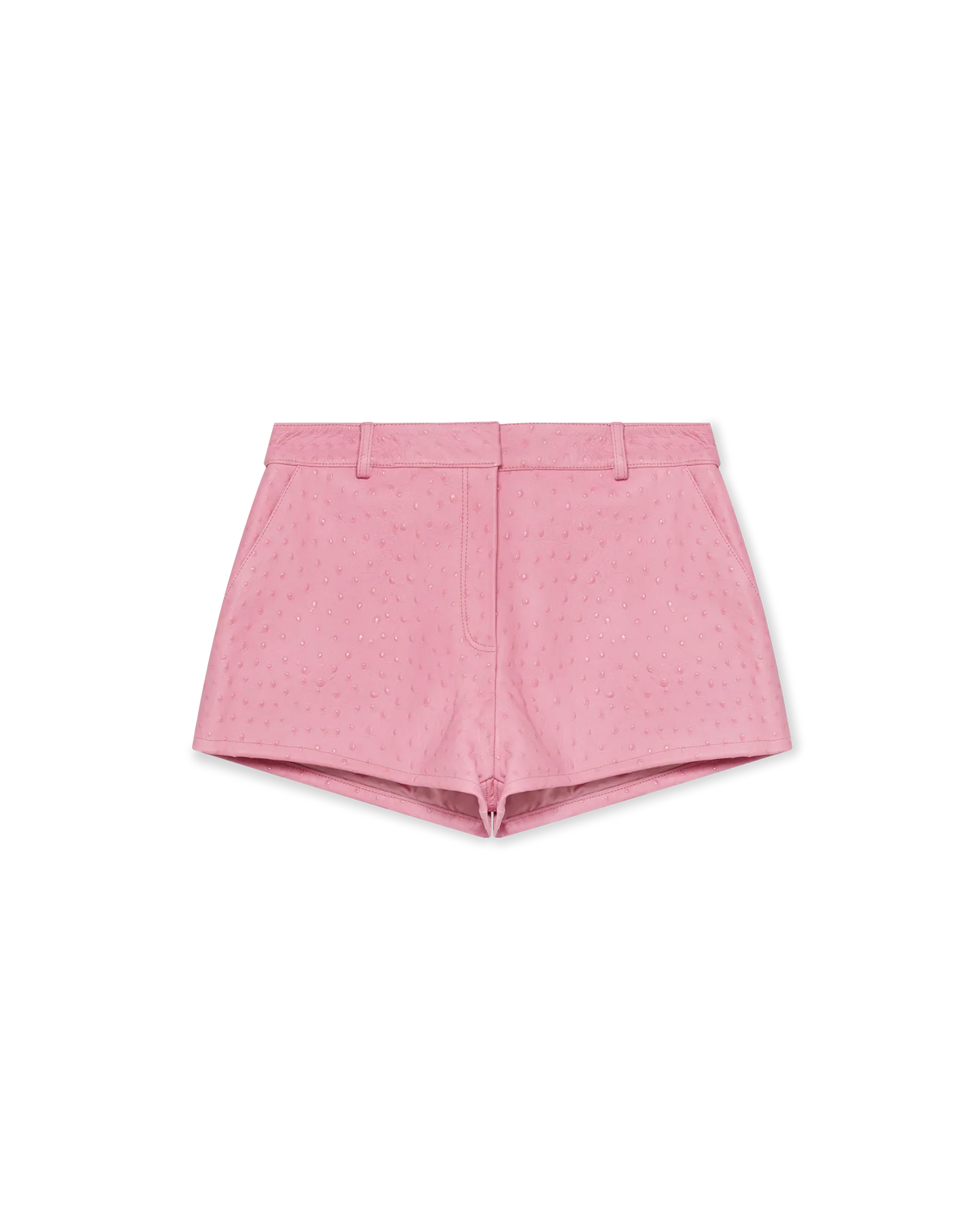 Embossed Leather Mini Shorts